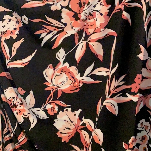 WHBM, one shoulder floral blouse. - Picture 3 of 4